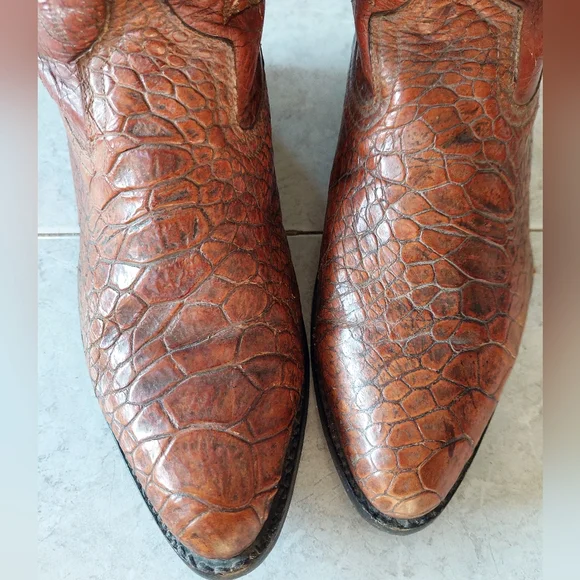 Pre Ban Sea Turtle Western Cowboy Boots - Picture 11 of 16
